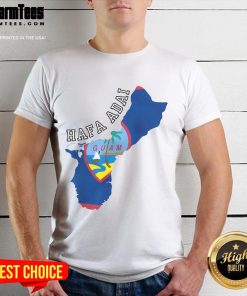 Good Island of Guam map with flag design on a stylish t-shirt, perfect for Guam enthusiasts and travelers.