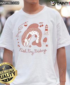 Good Jamie Green Fish Fry Fridays T-Shirt featuring vibrant graphics and a fun design for seafood lovers.