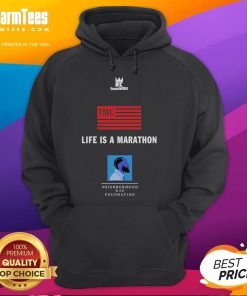 Good Life Is A Marathon Neighborhood Nip Foundation hoodie in vibrant colors, perfect for casual wear and community support.