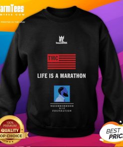Good Life is a Marathon Neighborhood Nip Foundation sweatshirt in vibrant colors, perfect for casual wear and community support.
