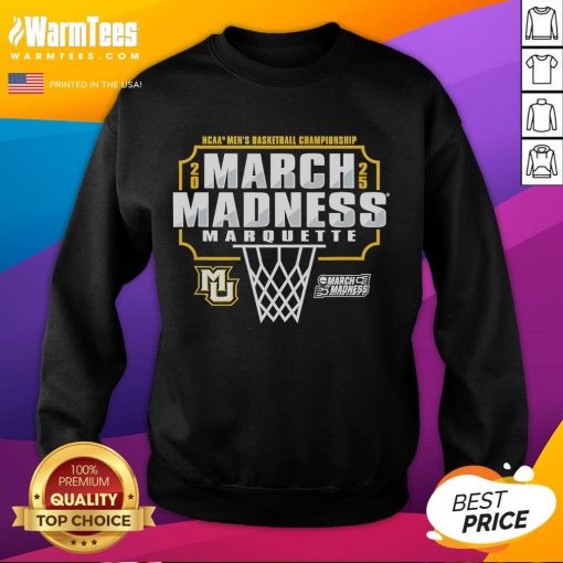 Good Marquette Golden Eagles March Madness 2025 Men's Basketball Championship sweatshirt featuring team colors and logo.