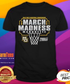 Good Marquette Golden Eagles March Madness 2025 Men's Basketball Championship T-Shirt featuring team colors and logo.