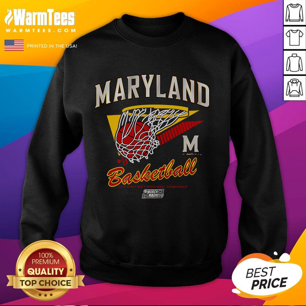 Good Maryland Basketball 2025 March Madness Basketball Sweatshirt Good Maryland Basketball 2025 March Madness sweatshirt featuring team colors and logo, perfect for fans and supporters.
