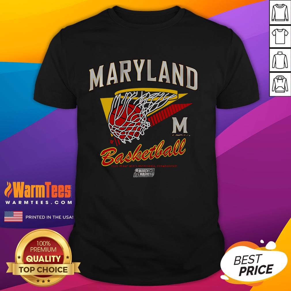 Good Maryland Basketball 2025 March Madness Basketball T Shirt Good Maryland Basketball 2025 March Madness T-Shirt featuring team colors and logo, perfect for fans celebrating the tournament.