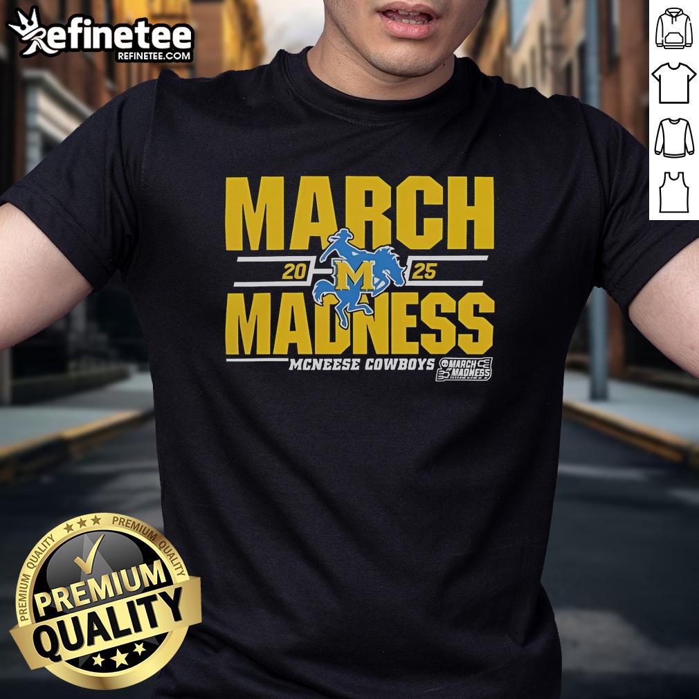 Good Mcneese Cowboys 2025 March Madness D1 Men'S Basketball T Shirt Good McNeese Cowboys 2025 March Madness D1 Men's Basketball T-Shirt featuring team colors and logo for fans.