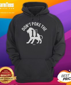 Alt Text: Micah Parsons 'Don't Poke the Lion' hoodie design featuring bold graphics and a stylish fit for fans.