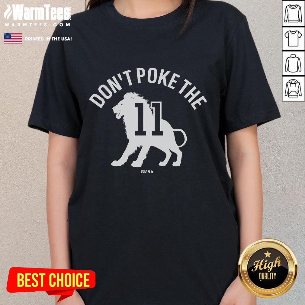 Good Micah Parsons Don'T Poke The Lion Ladies Tee Good Micah Parsons Don't Poke the Lion ladies tee featuring bold text design and vibrant colors for football fans.