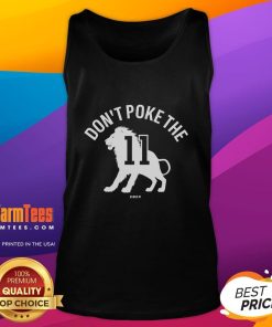 Good Micah Parsons 'Don't Poke the Lion' tank top featuring bold graphics, perfect for fans of the Dallas Cowboys.