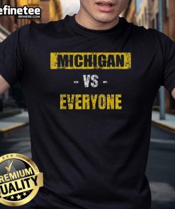 Good Michigan Vs Everyone Michigan Revenge Tour T-Shirt featuring bold graphics and a stylish design for fans.