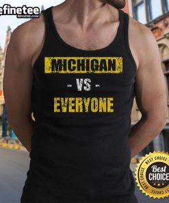 Good Michigan Vs Everyone Michigan Revenge Tour tank top featuring bold graphics for fans of Michigan sports.
