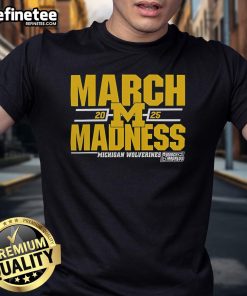 Good Michigan Wolverines 2025 March Madness D1 Men's Basketball T-Shirt featuring bold team graphics and vibrant colors.