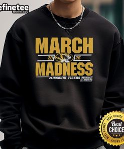 Good Missouri Tigers 2025 March Madness D1 Men's Basketball sweatshirt featuring vibrant team colors and logo.