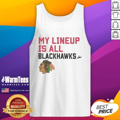 Chicago Blackhawks logo tank top featuring bold design, perfect for fans showcasing team spirit and style.