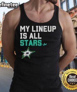 Dallas Stars logo tank top featuring a stylish design, perfect for fans showcasing team spirit and support.