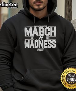 Alabama Crimson Tide March Madness hoodie for NCAA Men's Basketball 2025, featuring team colors and logo.