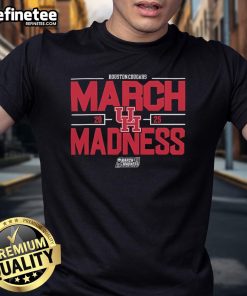 Alt Text: Good NCAA Men's Basketball 2025 Houston Cougars March Madness T-Shirt featuring vibrant team colors and logo.