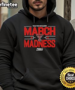 2025 Texas Tech Red Raiders March Madness hoodie for NCAA Men's Basketball fans, featuring team logo and stylish design.