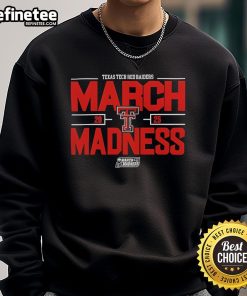 Texas Tech Red Raiders March Madness sweatshirt for NCAA Men's Basketball 2025, showcasing team pride and style.