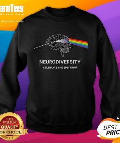 Colorful Rainbow Brain Sweatshirt promoting neurodiversity and awareness for Autism Spectrum Disorder (ASD) and ADHD.