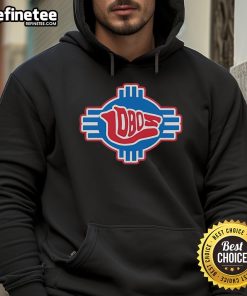 Good New Mexico Lobos Basketball logo hoodie featuring vibrant colors and team branding for fans and sports enthusiasts.
