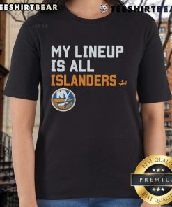 Good New York Islanders My Lineup Ladies Tee featuring a stylish design perfect for female fans of the NHL team.