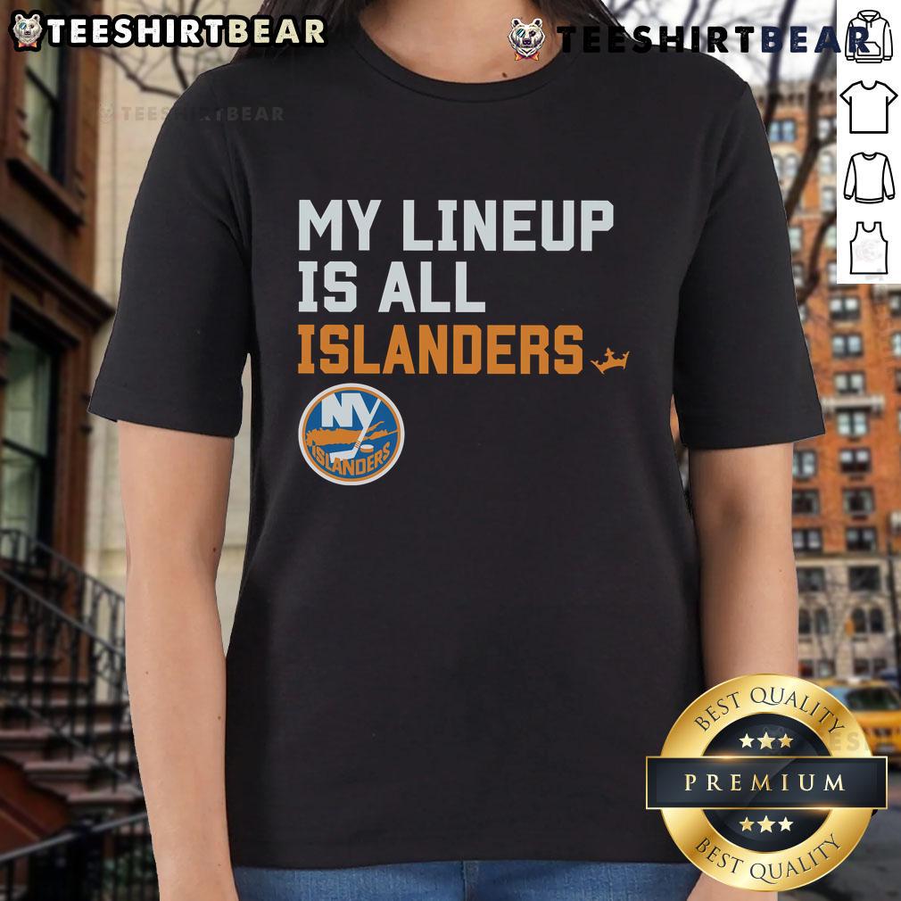 Good New York Islanders My Lineup Ladies Tee Good New York Islanders My Lineup Ladies Tee featuring a stylish design perfect for female fans of the NHL team.