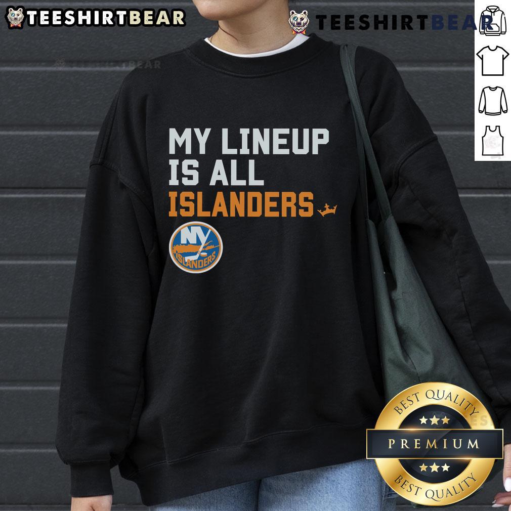 Good New York Islanders My Lineup Sweatshirt Good New York Islanders My Lineup Sweatshirt featuring team colors and logo, perfect for fans and game day attire.