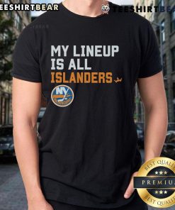 Good New York Islanders My Lineup T-Shirt featuring team colors and logo, perfect for fans supporting the Islanders.