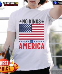 Good No Kings In America Flag Protest Save Democracy T-Shirt featuring bold graphics promoting democratic values.