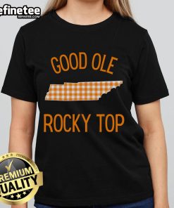 Good Ole Rocky Top Tennessee Buffalo Plaid Ladies Tee featuring a stylish plaid design perfect for casual wear.