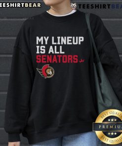 Good Ottawa Senators My Lineup Sweatshirt featuring team colors and logo, perfect for fans and game day attire.
