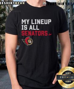 Good Ottawa Senators My Lineup T-Shirt featuring team colors and logo, perfect for fans and game day attire.