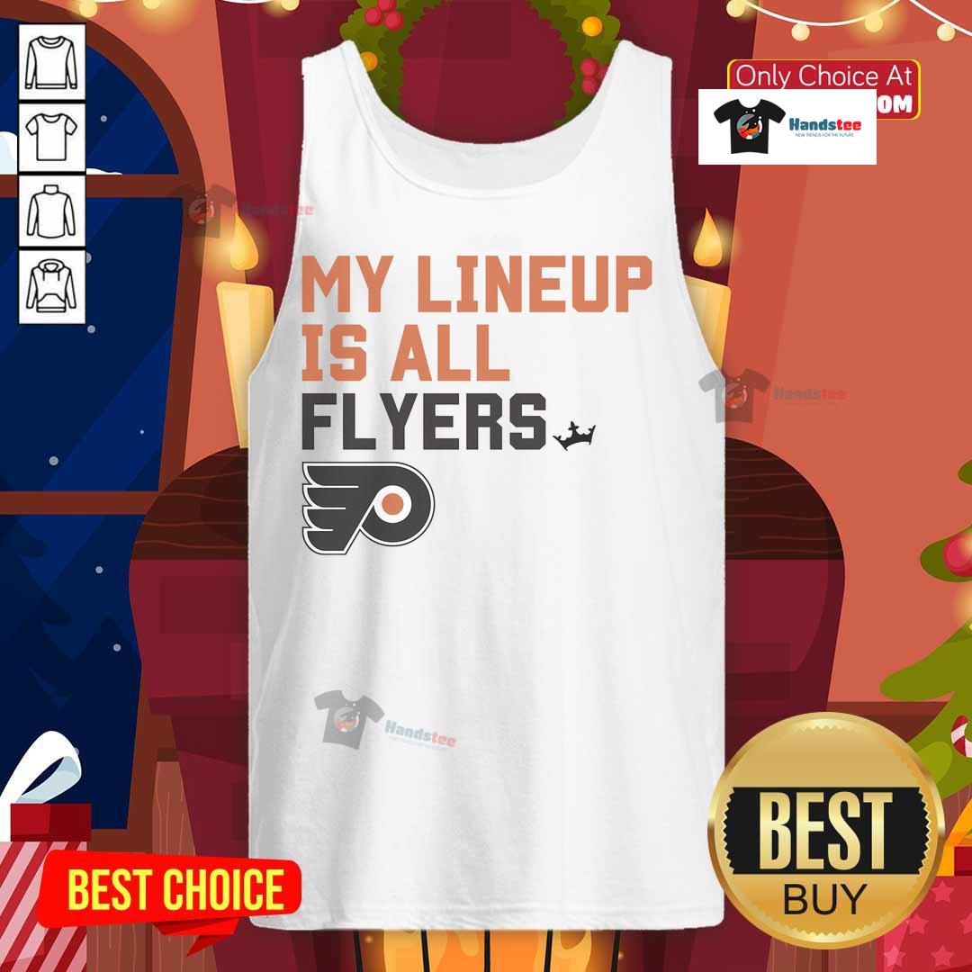 Good Philadelphia Flyers My Lineup Tank Top Good Philadelphia Flyers My Lineup tank top featuring vibrant team colors and logo, perfect for Flyers fans.