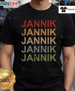 Good Retro Jannik Personalized T-Shirt featuring vibrant colors and a stylish design for fans of Jannik.