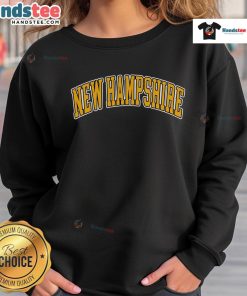 Good Retro Vintage New Hampshire States American Distressed Sweatshirt in casual setting, showcasing retro style.