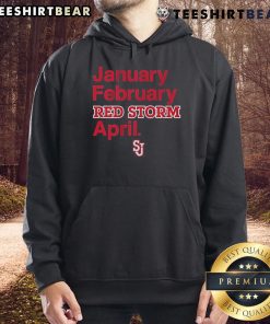 Good St. John's Basketball hoodie in red, perfect for fans of the Red Storm, featuring a stylish design for January-February wear.