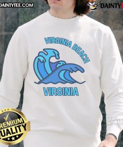 Cozy Good Virginia Beach Virginia Pocket Wave Sweatshirt in soft fabric, perfect for beach lovers and casual wear.