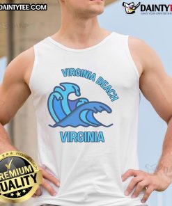 Good Virginia Beach Virginia Pocket Wave Tank Top featuring a stylish wave design perfect for summer wear.