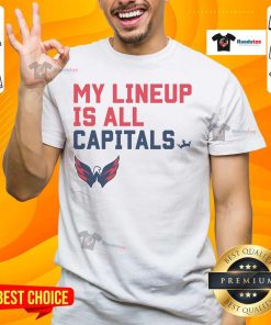Good Washington Capitals My Lineup T-Shirt featuring team colors and logo, perfect for fans and game day attire.