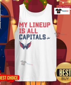 Good Washington Capitals My Lineup tank top featuring team colors and logo, perfect for fans and game day attire.