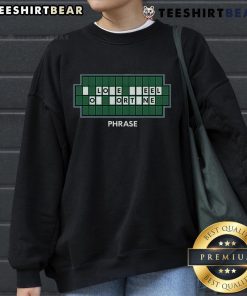 Alt Text: Cozy 'Good Wheel Lovers and Word Game of Fortune' sweatshirt featuring playful graphics for game enthusiasts.