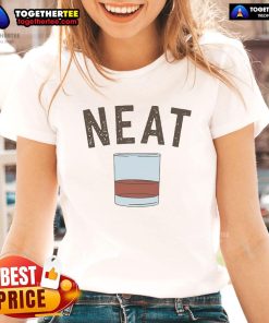 Good Whiskey Neat Ladies Tee featuring stylish design for whiskey lovers, perfect for casual outings and gift-giving.