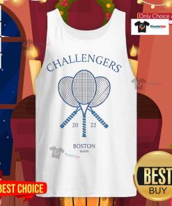 Alt Text: Zendaya in a stylish Boston Tennis tank top during the 2022 Challengers event, showcasing her sporty look.