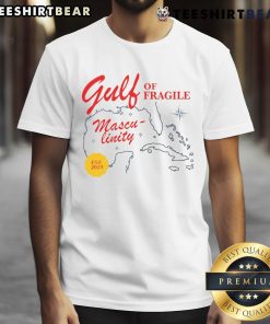 Unique Gulf Of Fragile Masculinity Antitrump T-Shirt design featuring the Gulf Of Mexico, perfect for bold statement wear.