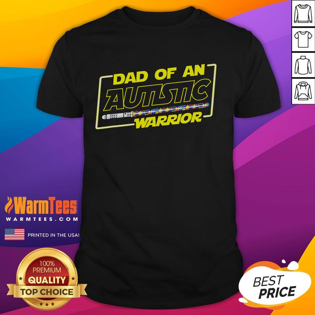 Happy Father'S Day Autism Warrior Awareness Dad T Shirt Alt Text: Happy Father's Day Autism Warrior Awareness Dad T-Shirt featuring a bold design and vibrant colors, celebrating autism advocacy.