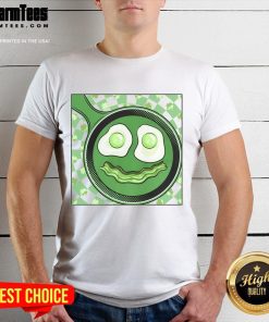 Happy St. Patrick's Day green eggs and bacon smile t-shirt featuring a fun design perfect for festive celebrations.