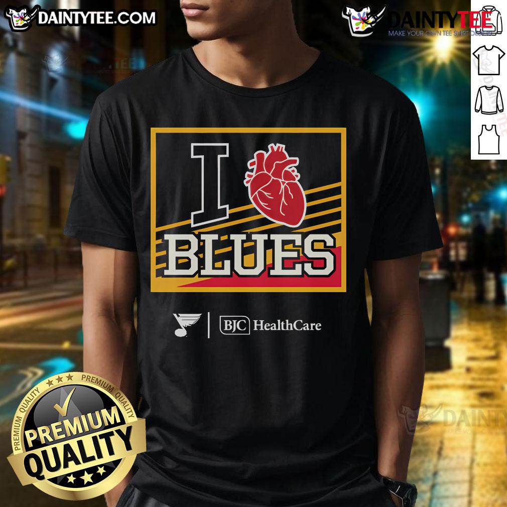 Hot 2025 Bjc Healthcare I Heart Blues T Shirt 2025 BJC Healthcare I Heart Blues T-Shirt featuring a stylish design, perfect for fans and supporters of blues music.