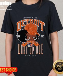 Unapologetically Melanated Ladies Tee featuring Detroit area code 313, showcasing pride and style in a vibrant design.