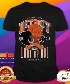 Hot 313 Detroit Area Code T-Shirt featuring unapologetically melanated design celebrating Detroit culture.