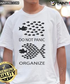 Stylish Hot Do Not Panic Organize T-Shirt featuring bold text design, perfect for casual wear and organization enthusiasts.